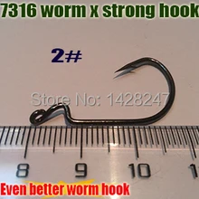Горячие рыболовные Крючки Червь х Сильный крючок Размер: 2# Высокоуглеродистая сталь Количество: 30 шт./лот