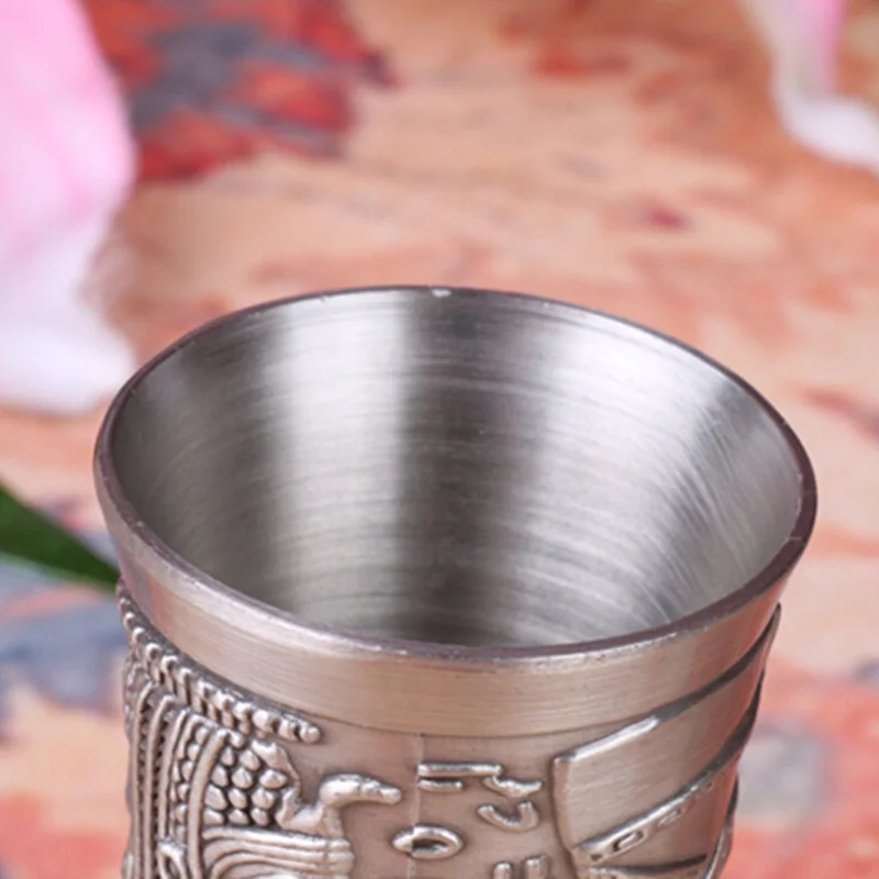 1 шт. древний Египетский миф Archaize медная чаша Shot glass es 3D Relief Cleopatra Rameses Rah серебристый ликер коктейльный винный стекло