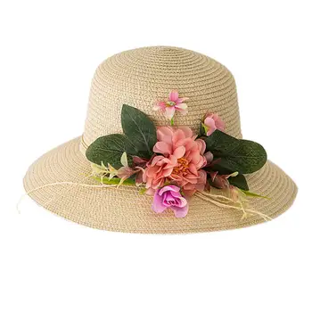 

Summer Baby Hat Cap Summer Baby Flower Breathable Hat Straw Sun Hat Kids Hats Boy Girls Cap Set Hot selling 2019