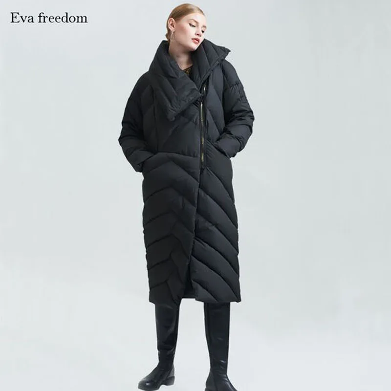 Long Veste Duvet Fit 2018 Blanc Haute Neige Manteaux Outwear Hiver De Qualité Canard Chaud Épaissir Femmes Noir Lâche f6gbyY7