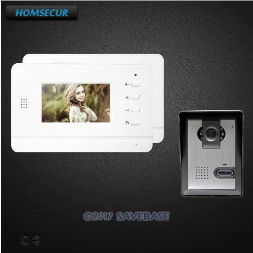 

HOMSECUR 4.3inch Video Door Entry Security Intercom with One Button Unlock for Apartment