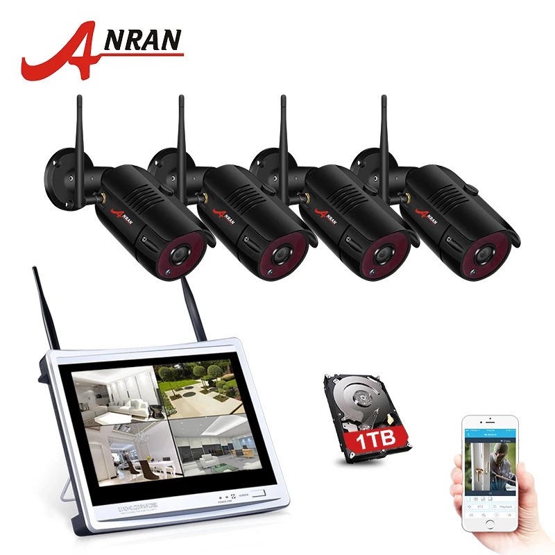 Baratos ANRAN 4CH Wifi CCTV sistema de cámara 12 \