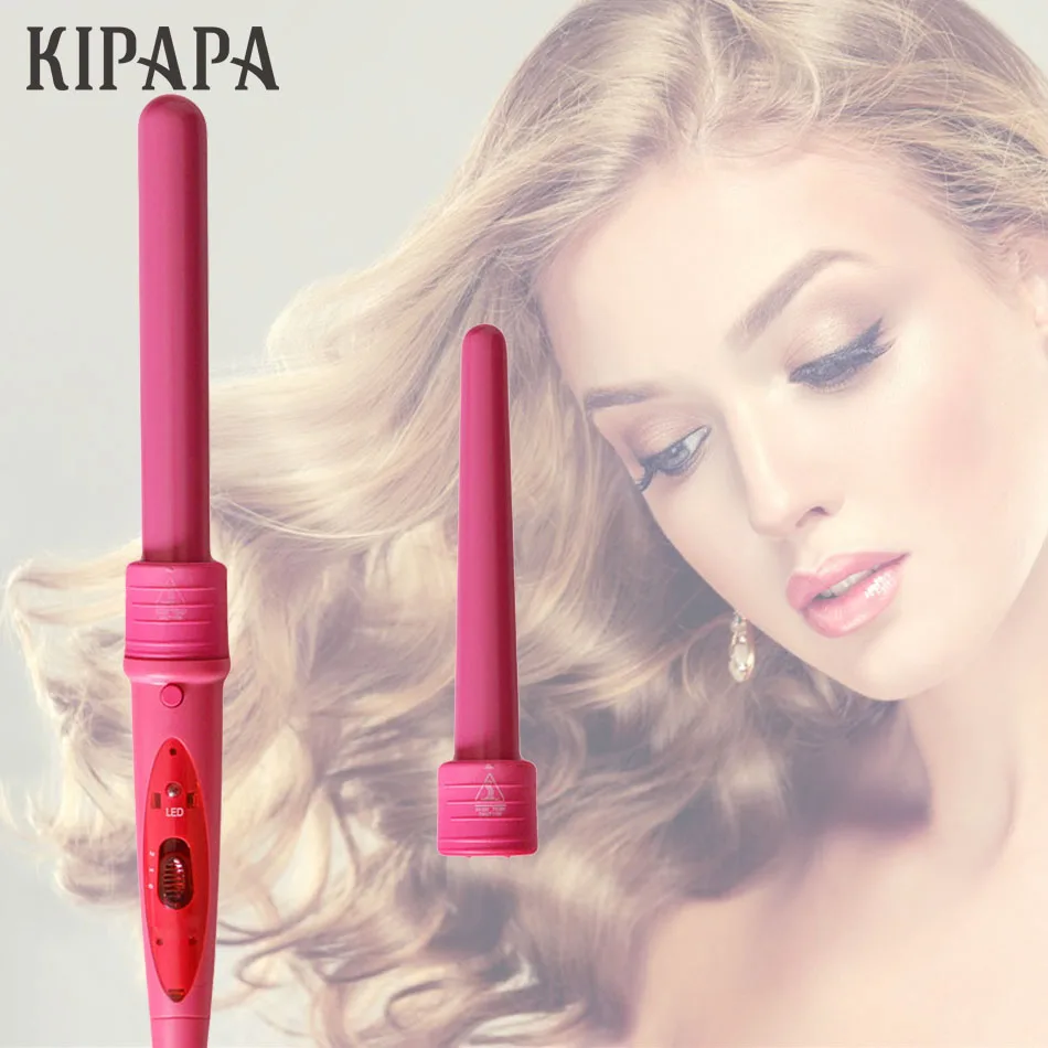 

KIPAPA 2P Curling Wand Set 0.7 to 1 Inch Ceramic Tourmaline Medium Curls Curling Iron Dual Voltage Hair Curler for All Hair Type