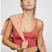 Для женщин сексуальные спортивные бюстгальтеры выдалбливают Мягкий Спортивный Бюстгальтер Push Up противоударный топ нижнее белье с внутренней Pad работает тренажерный зал Фитнес жилет