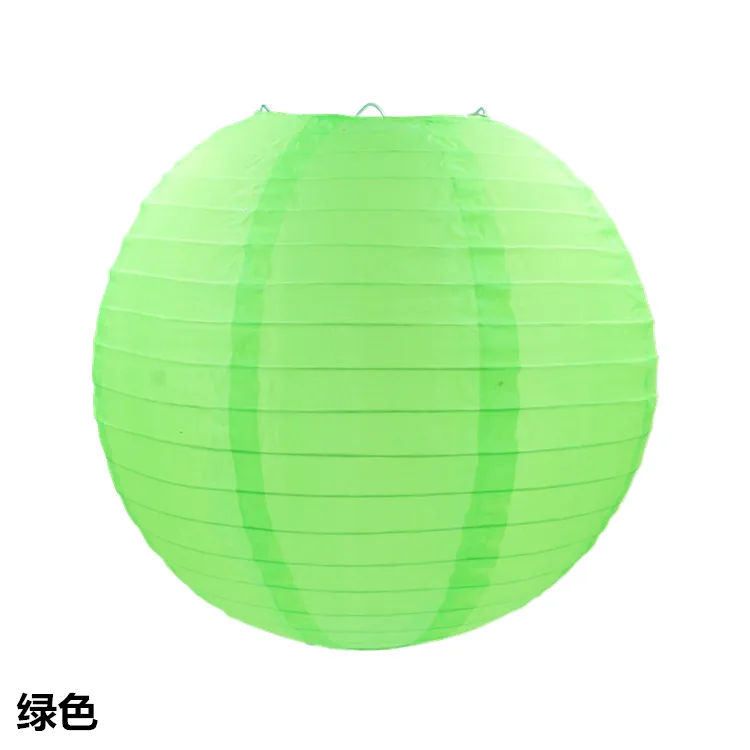 20-40 см) розовый круглый водонепроницаемый тканевый фонарь шарик-лампион Фестиваль Поставки Китайский традиционный фонарь для свадьбы декор - Цвет: green cloth
