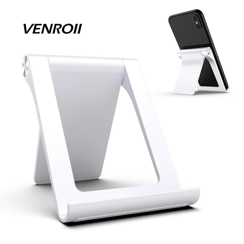 

Venroii Desk Phone Holder 360 Rotatable Smartphone Bracket for iPhone X 8 Plus Tablet Stand for Samsung S8 S9 Huawei Xiaomi Mi 8