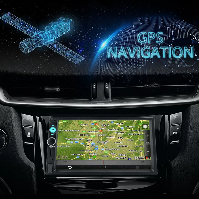 Top Jansite 7" 2 din Car Radio Android 8.1 player DVD digital 1080P Touch screen car stereo Car Multimedia Player with Backup camera 2