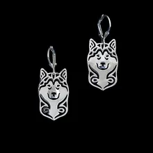Alaskan Malamute серьги серебро/золото цвет покрытием мини собака серьги ювелирные украшения