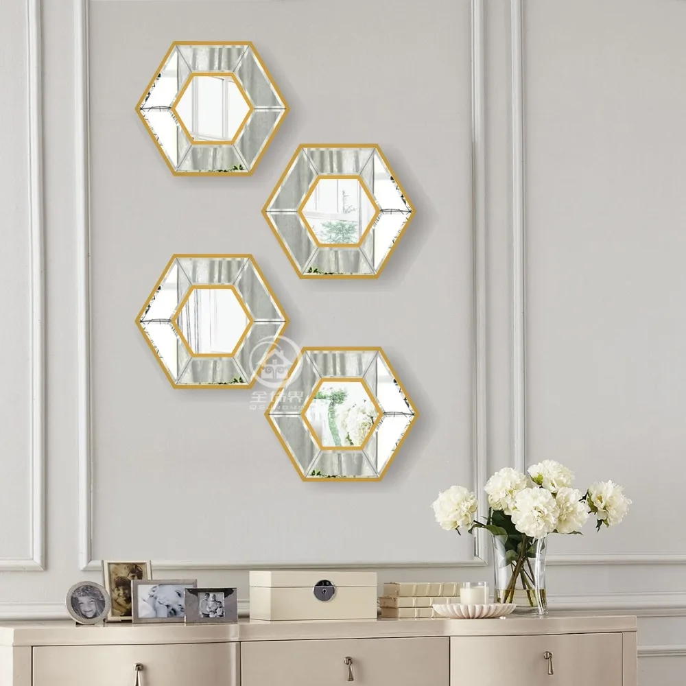 Us 122 85 9 Off Hexagon Gl Wall Mirror Photo Frame Art Mirrored Picture Console Set Decorative In From Home Us 122 85 9 Off Hexagon Gl Wall Mirror Photo Frame Art Mirrored Picture Console Set Decorative In From Home