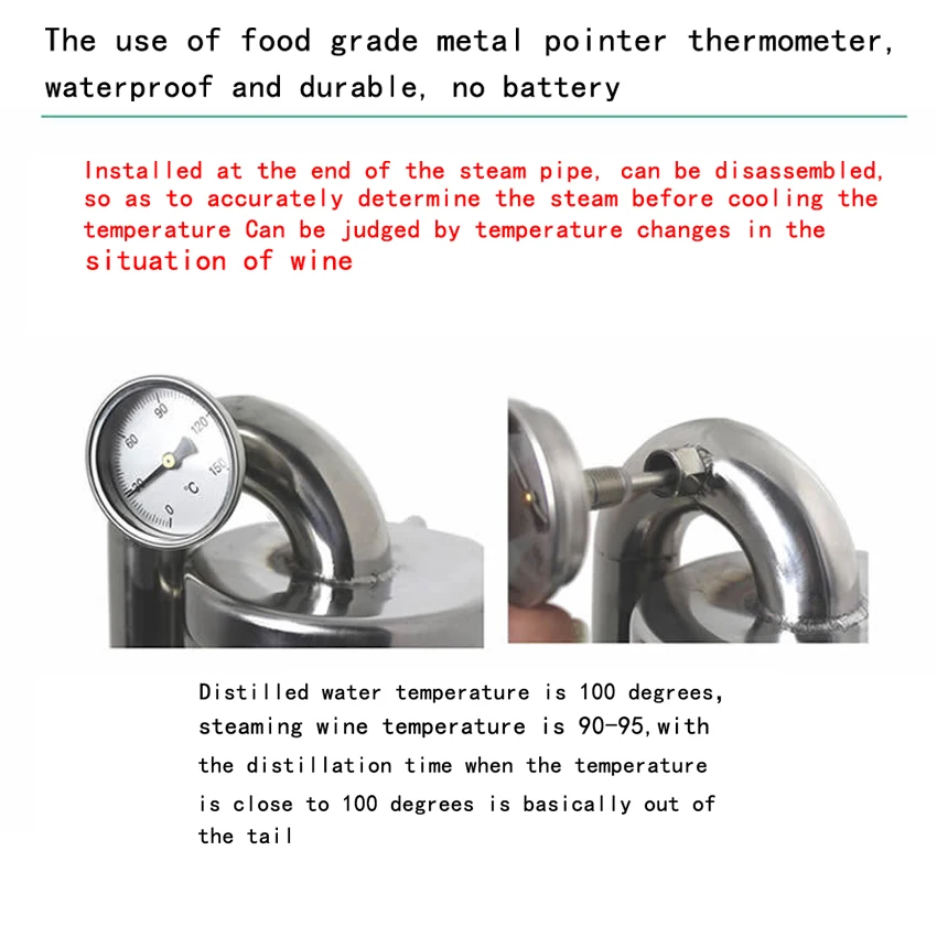 15L бытовой дистиллятор из нержавеющей стали для сваренное вино, очищенная Роса, Паровая вода, вакуумная Дистилляция