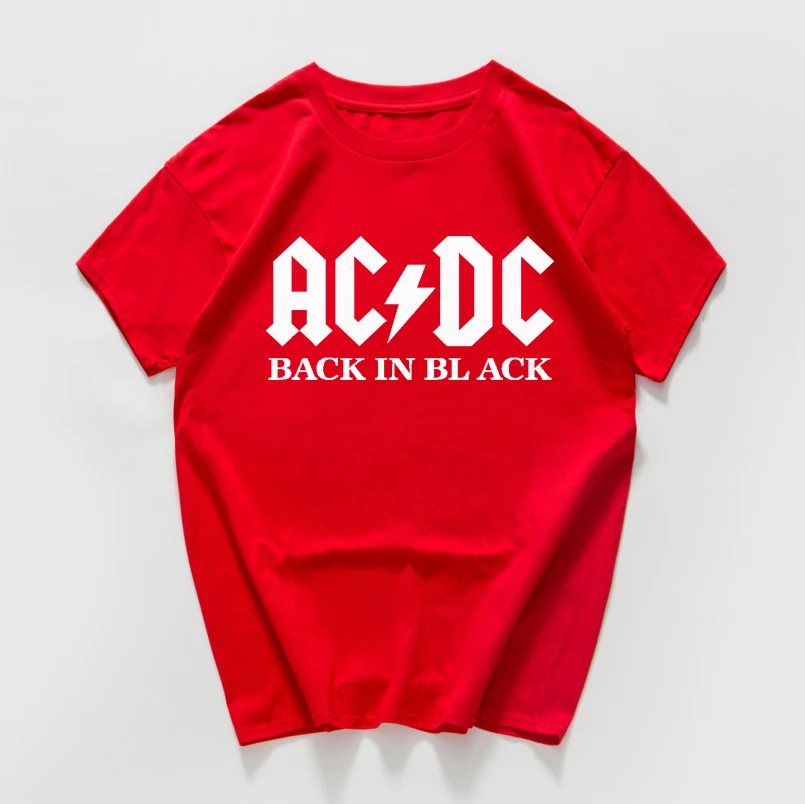 Уличная одежда AC/DC футболки женские/мужские рок-группа футболка размера плюс хлопок крутая футболка женская одежда винтажные Топы