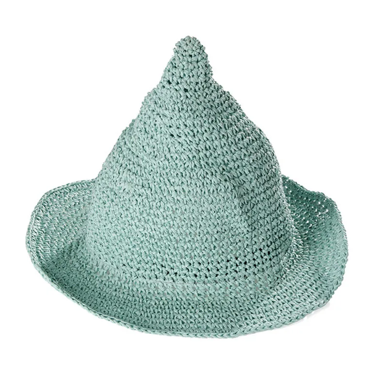 Соломенная шляпа для девочек дети Солнца Открытый для малышей на весну и лето детская пляжная соломенная шляпа ручной ведьмы колючие солнцезащитный козырек Rrass коса