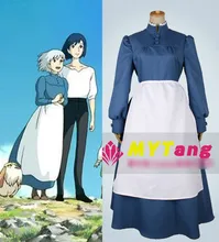 Miyazaki Hayao Anime Howl Moving Castle Sophie cosplay Vestido de Mucama Disfraz de Halloween para las mujeres shipping