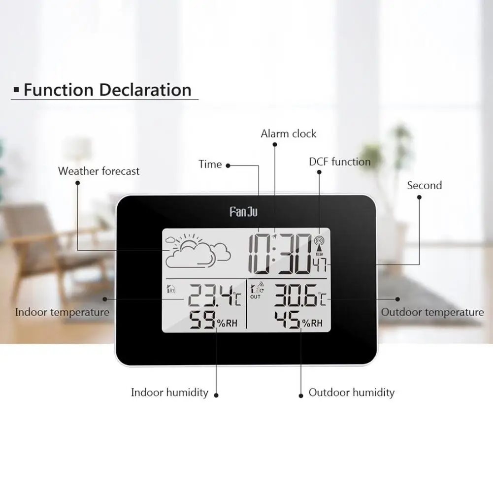 Цифровой Будильник часы метеорологическая станция Беспроводной сенсорный гигрометр термометр электронный ЖК-дисплей время настольные часы