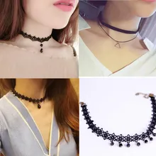 Free shipping Wholesale 2017 fashion trendy sexy hollow flower pendant water drop chokers font b necklace