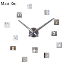 Новые настенные часы «сделай сам» часы reloj de pared кварцевые часы Европа гостиная большие декоративные horloge Мураль часы-стикер