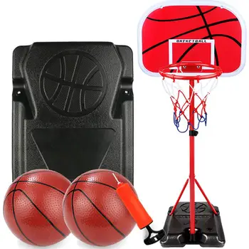 

Basketball Stands Height Adjustable Kids Basketball Goal Hoop Toy Set Basketball for Boys Training Practice Accessories 4