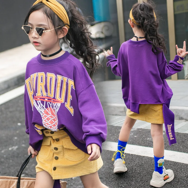 

2019 Baby Girl Tshirt Kids Tops Spring Long Sleeve Cotton Sweatshirt School Uniform Children Clothes Teenage T-shirts Tee Shirts