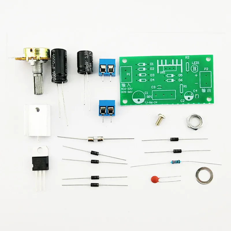 LM317 регулируемый регулятор напряжения постоянного тока Электропитание DIY наборы не собрать