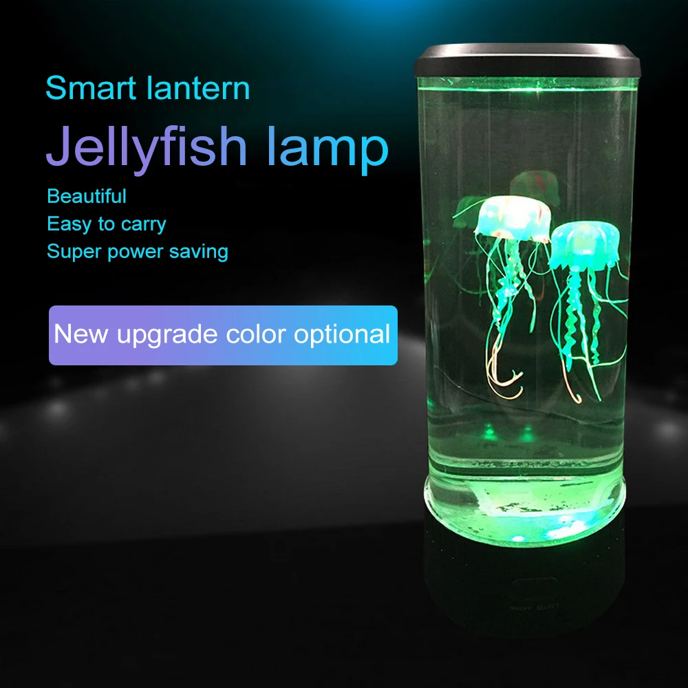 

2.5W LED Colorful Jellyfish Lamp Aquarium 7 Color Night Light Decorative and Romantic Atmosphere Night Lamp USB Charging