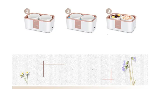 Электро ланч бокс интеллектуальное назначение четыре керамические двойной изоляции bento box Stew/тепло/Десерт/каша/пару риса
