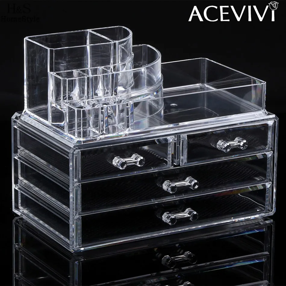 Buy ACEVIVI Acrylic Clear Makeup Cosmetic Drawers