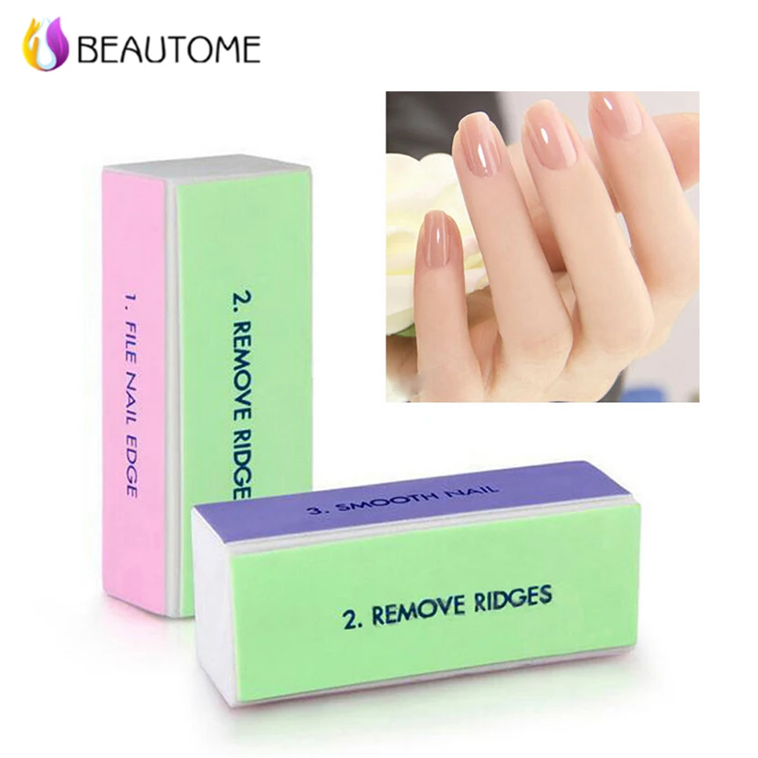 Women White Nail Buffer Natural Nails Sanding Block Files Nail Art Tips  Tool Finger Manicure Pedicure Tools For Home And Salon Use10pcswhite |  Women White Nail Buffer Natural Nails Sanding Block Files