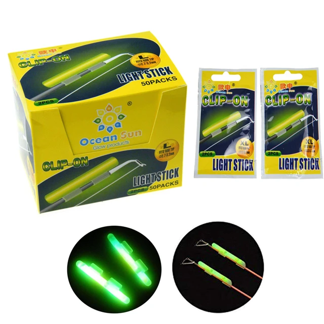 10 Pcs/5bags Fishing Glow Sticks Rod Tip Light Sticks Glow Tips for Night  Fishing Poles