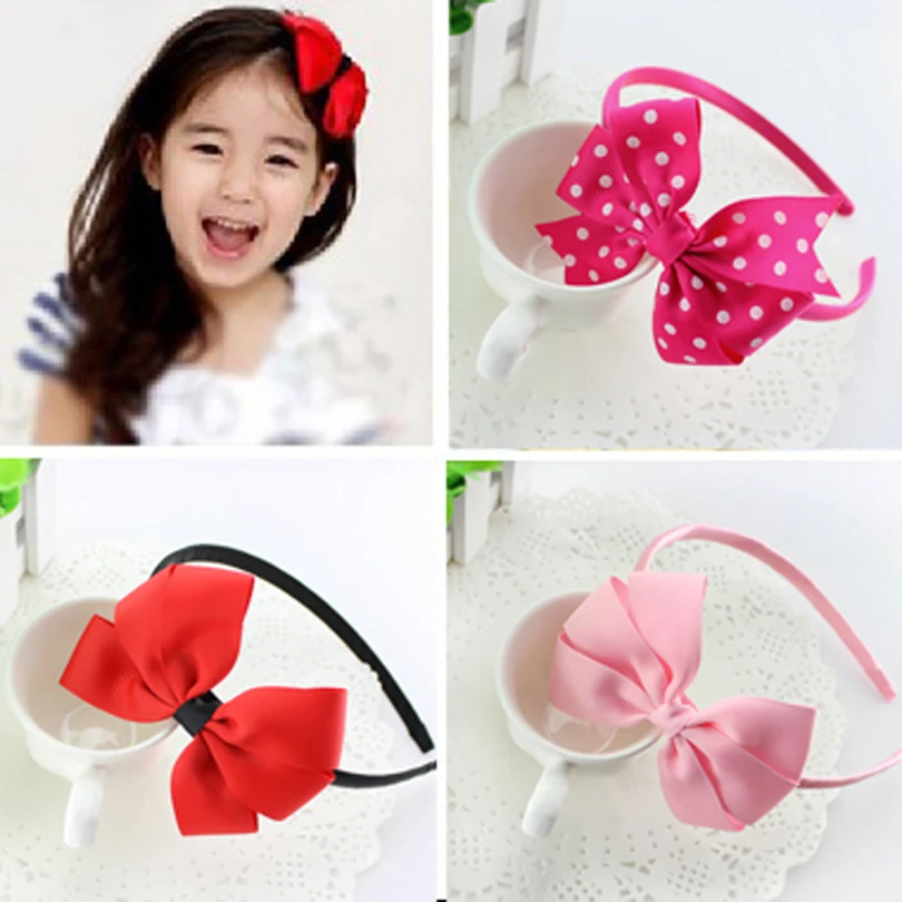 

2016 Fashion Baby girl ribbon bow headband kids band girl's headband headwrap  hair accessories