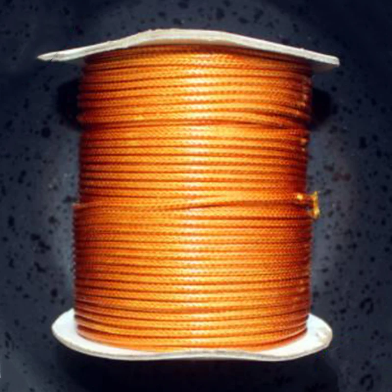 80 M/Roll 38 Цвета из вощеного хлопка макраме шнур плетение из веревок Ювелирная проволока строка 2 мм DIY товары для дома приспособление для украшения - Цвет: Dark Orange