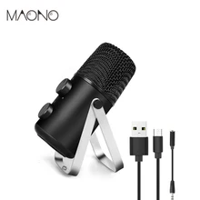 

MAONO USB Microphone Cardioid Condenser Microphone Echo Volume Control Pattern Adjustable Mic for Youtube Podcast Gaming