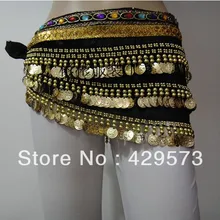 Популярный дизайн танца живота хип шарф для шоу