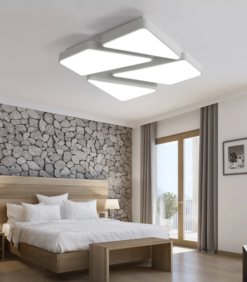 Horsten Modern Creative Acrylic LED Ceiling Lights For Living Room Bedroom Minimalist Black White Ceiling Lamp LED Home Lighting (7)