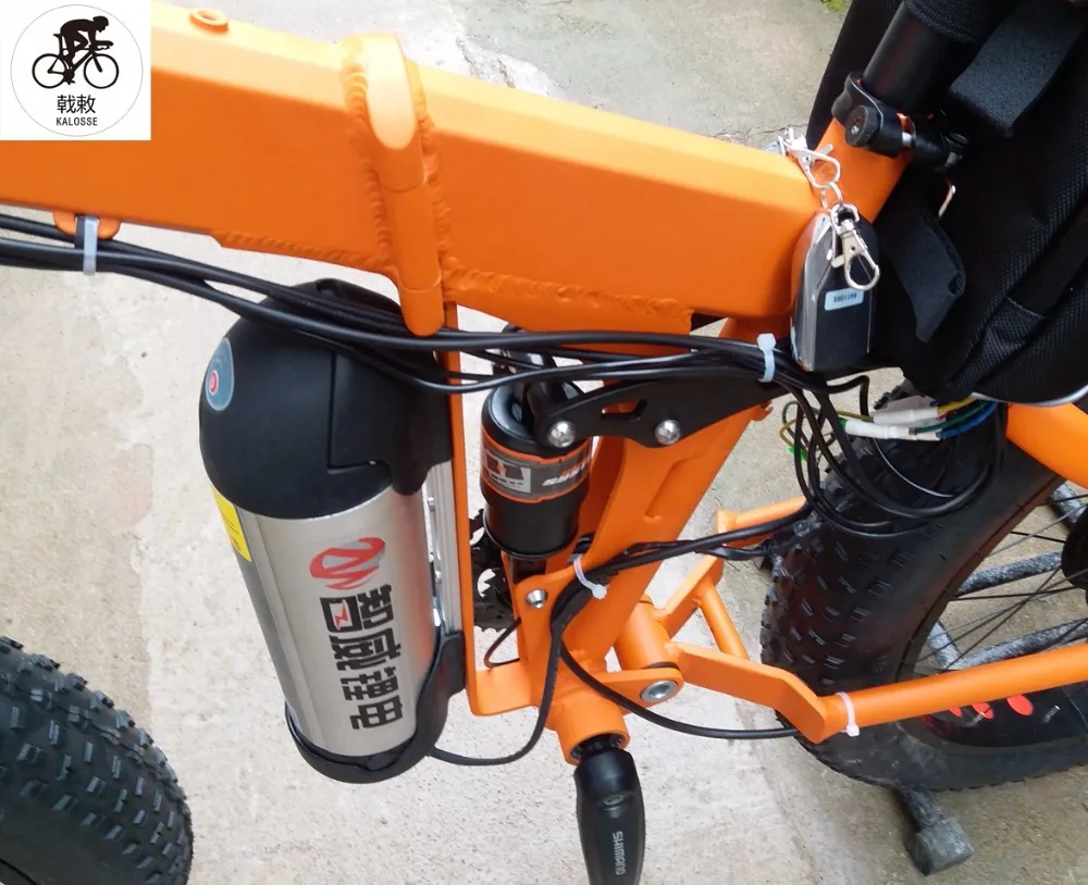 Kalosse пляжный велосипед 48 в 1000 Вт складной 27 скоростной Электрический fat bike 26*4 0