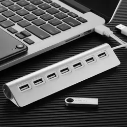 2019 Новое поступление 7-Порты и разъёмы USB2.0 Hub 480 Мбит/с высокой Скорость передачи Plug and Play для компьютера PC ноутбук
