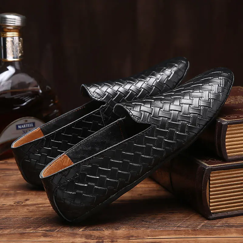 unique designer woven formal leather men shoes luxury brand evening wedding flat male footwear dress brogue oxford shoes for men (7)