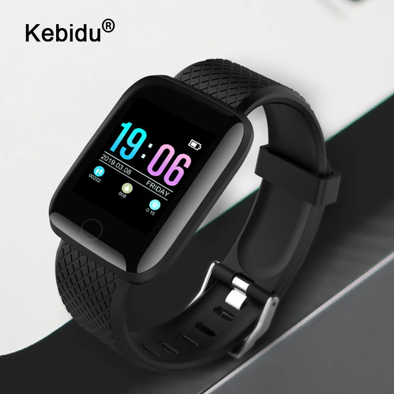

116 Plus Smart Bracelet Color Screen Heart Rate Blood Pressure Monitoring Track Movement IP67 Waterproof Smart Watch Women Men