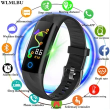 WLMLBU Heart Rate Fitness Bracelet IP68 Waterproof Blood pressure oxygen Monitor Color Screen Activity Tracker Smart Band