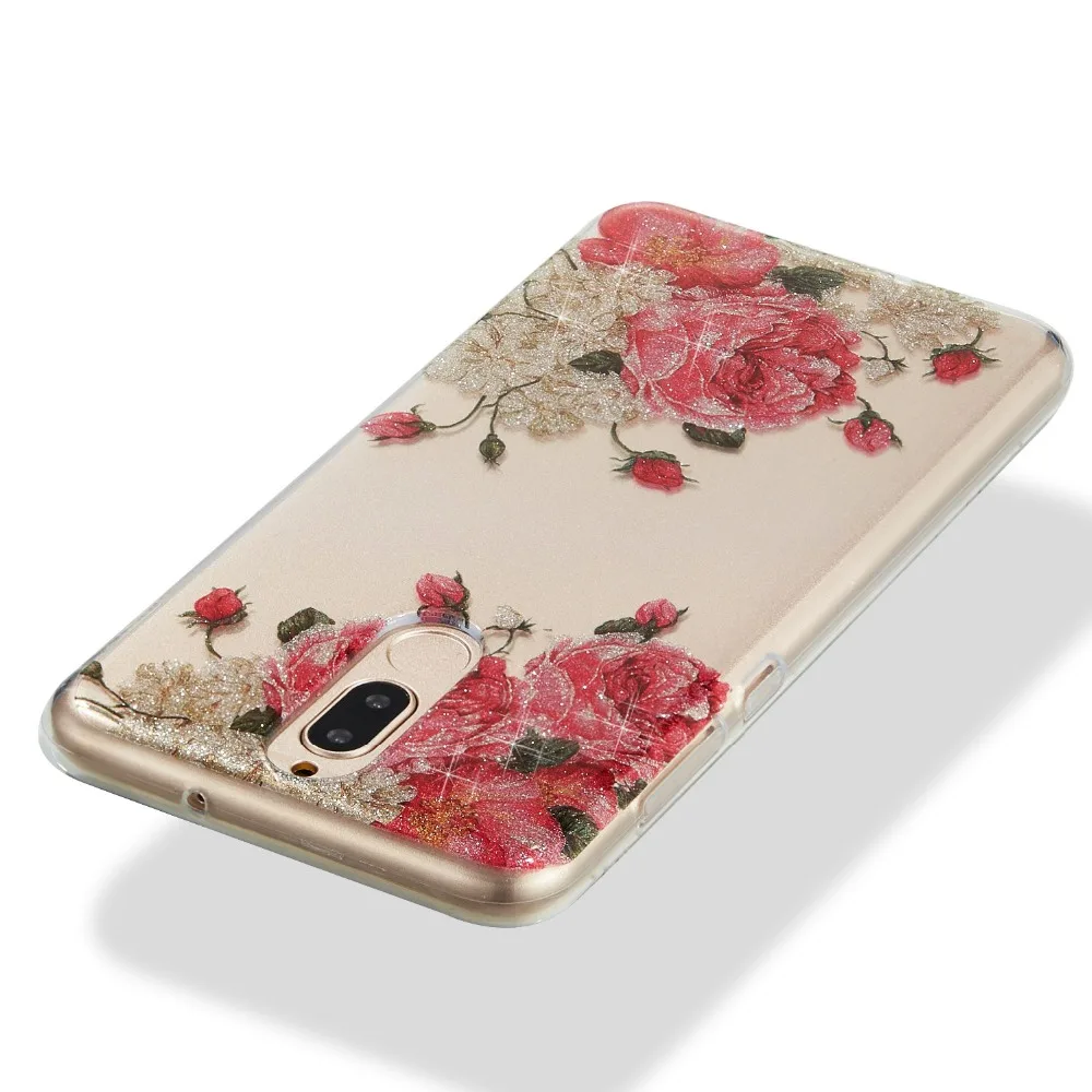Чехлы с рисунком для huawei mate10lite mate10pro P9litemini Блестящий Мягкий силиконовый чехол из