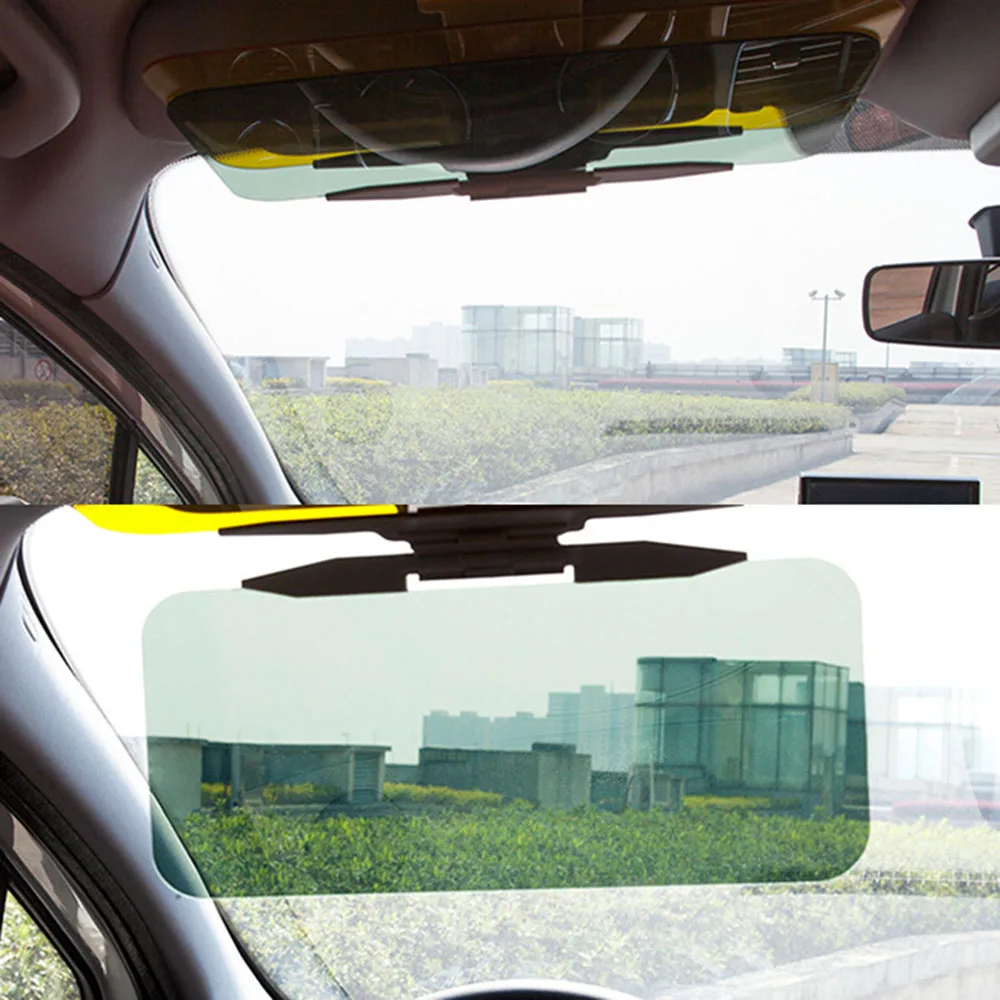 2 in 1 Car Sun Visor Anti-Dazzling Goggles Sun Visor Day and Night Vision Sun Anti-UV Block Visor Sunshade