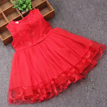 

Toddler Girls Summer Lace Flowers Dresses Baby Girl Princess Birthday Party Ball Gown Bow Dress Kids Vestido Children Clothing