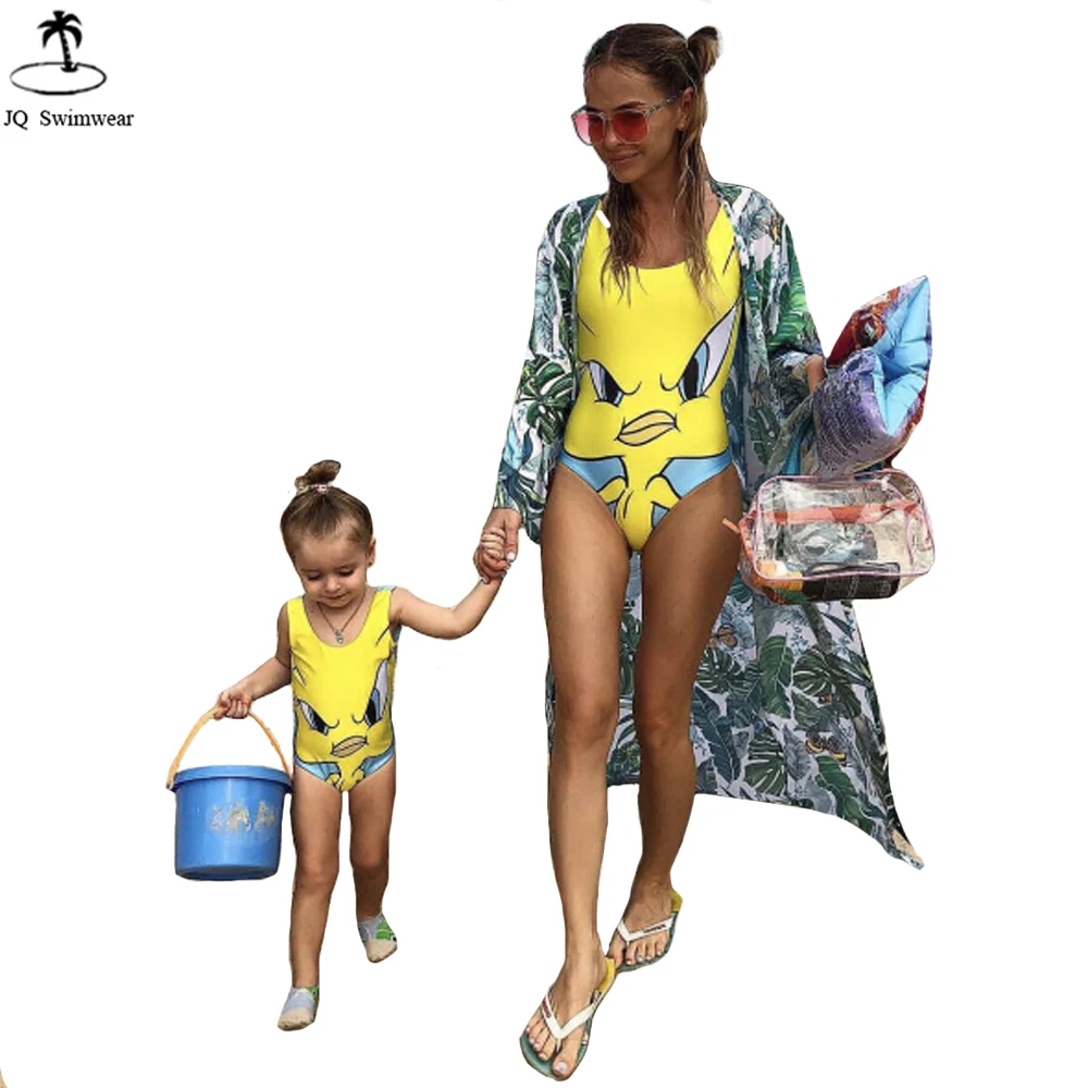 

2019 New Cartoon One Piece Swimwear Womens and Kid Children Monokini One Piece Bathing Suit Swimsuit