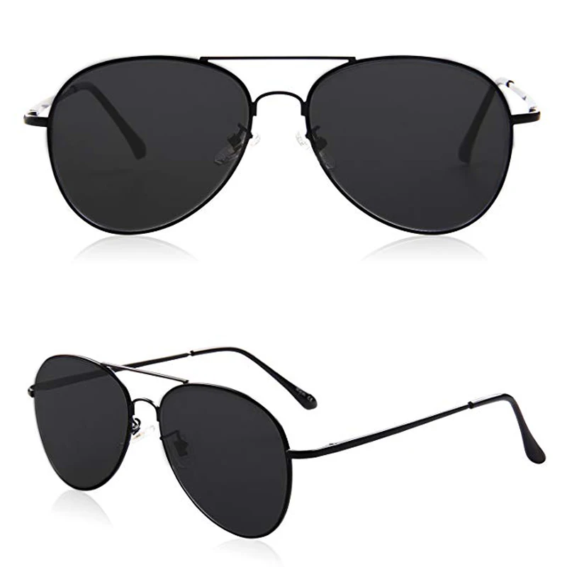 

Cycling Driving Classic Aviator Mirrored Flat Lens Sunglasses Metal Frame Polarized Sunglasses 100% UV Protection