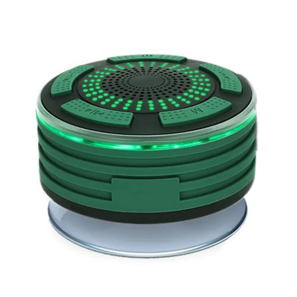 Bluetooth динамик s, IPX7 портативный беспроводной водонепроницаемый динамик с fm-радио и светодиодный праздничное освещение, супер бас и HD звук для S - Цвет: Army Green