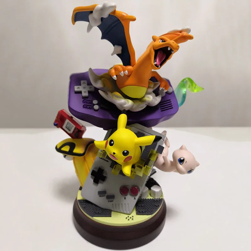 Аниме статуя из смолы Gameboy Pika Mewtwo Charizard фигурка героя игрушки Сказочная