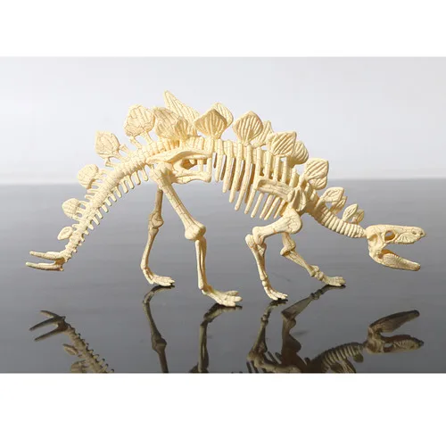 3D DIY Dinosaur Skeleton Assembled Models Toy,3D Excavation Dig kits Series Mini Triceratops/Stegosaurus/Velociraptor Puzzle Toy 7