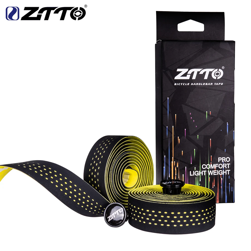 

ZTTO Road Bike Bar Tape High Quality Toughness Vibration Damping Anti-Vibration EVA PU Handlebar Bar Tape Wrap +2 Bar Plugs