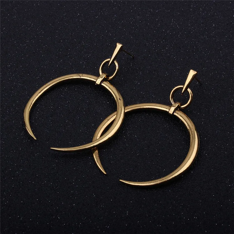 2018 Fashion Top Popular Earrings for earrings Lady Thin Round Big Large Dangle Hoop Loop Earrings Boucle d'oreille Y05#N (1)