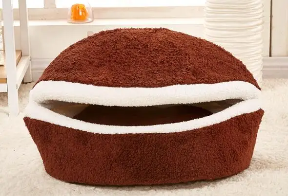 dark brown Cat домик для животных маленьких собак кошки кровать дом со съемной крышкой ветрозащитный кошка пещера лежак диваны Йорки домашний питомец породы Бишон дома - Цвет: dark brown