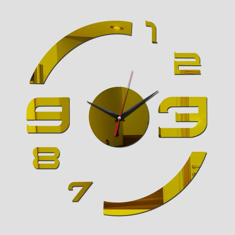 

2016 real new limited time-limited free shipping fashion diy Acrylic wall clock modern luxury mirror clocks 3d crystal watches